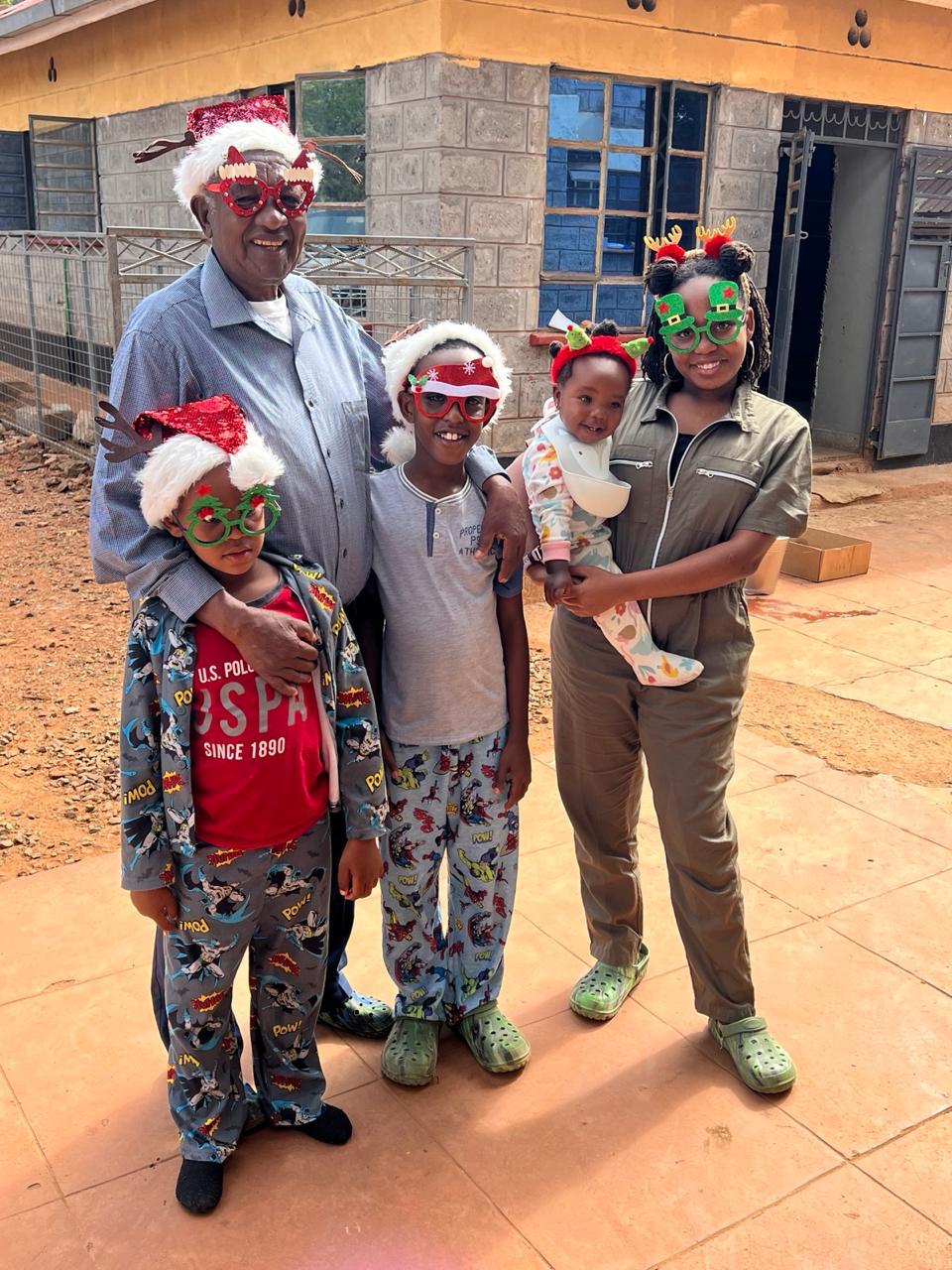 Clement at Christmas with grandchildren