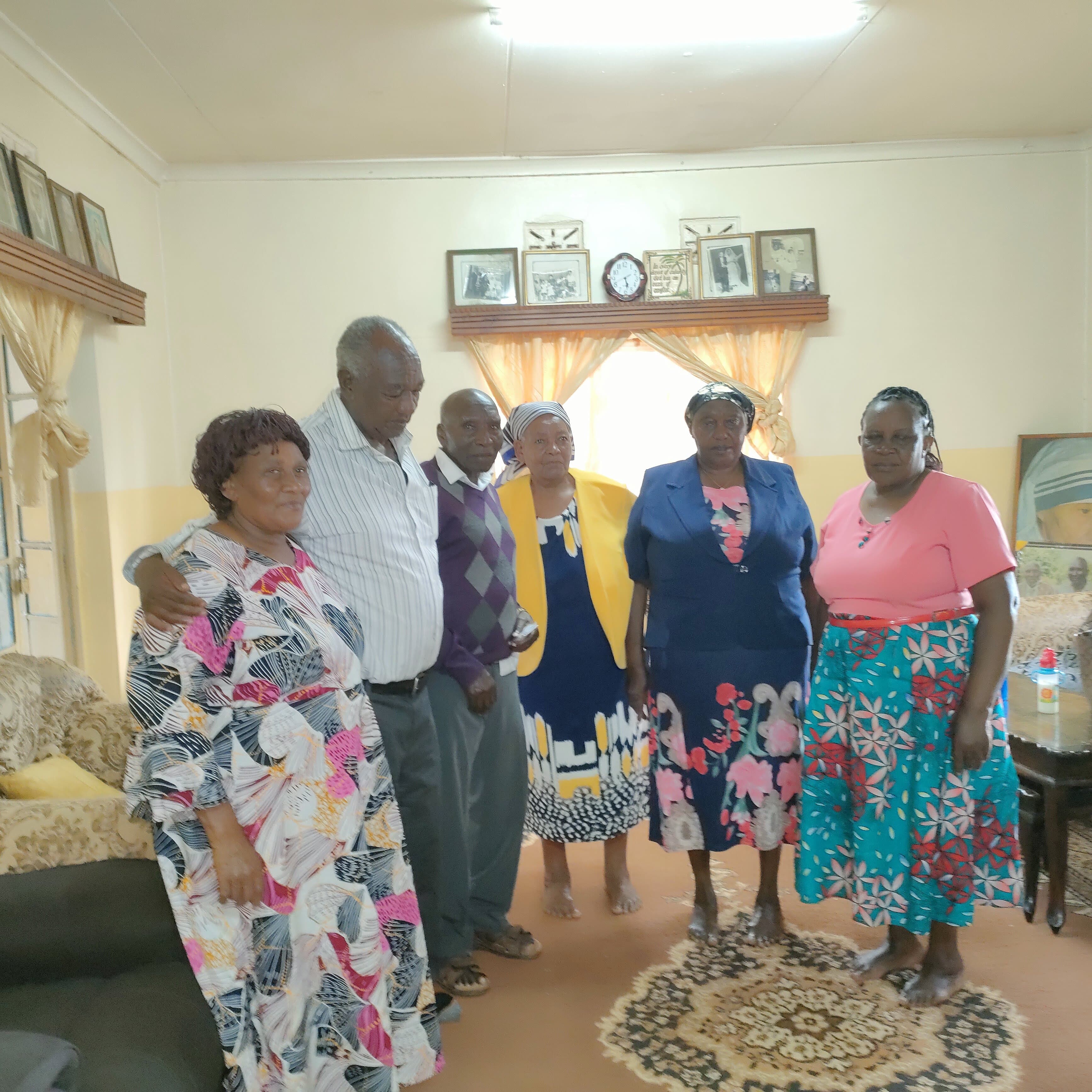 Clement with family at home