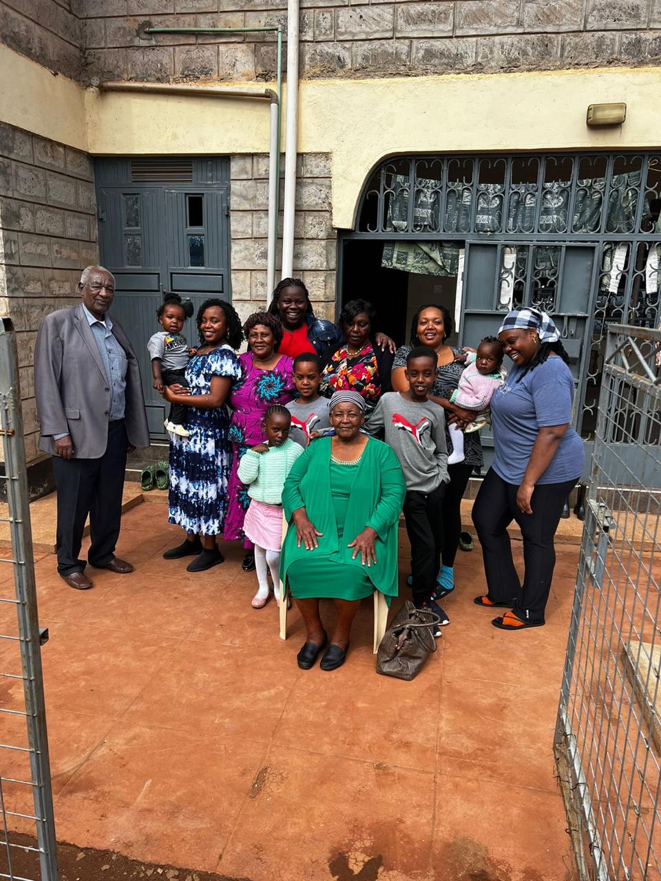 Clement with large family group