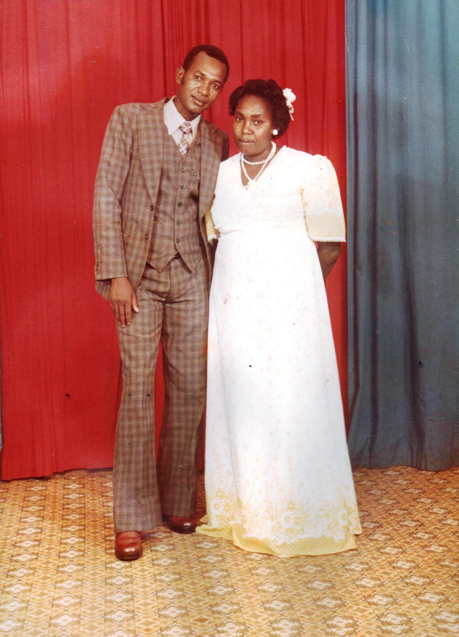 Clement and Florence on their wedding day